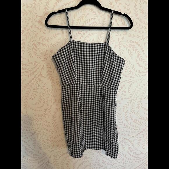 Vintage Style Chic Gingham Checker Dress M - Picture 1 of 5